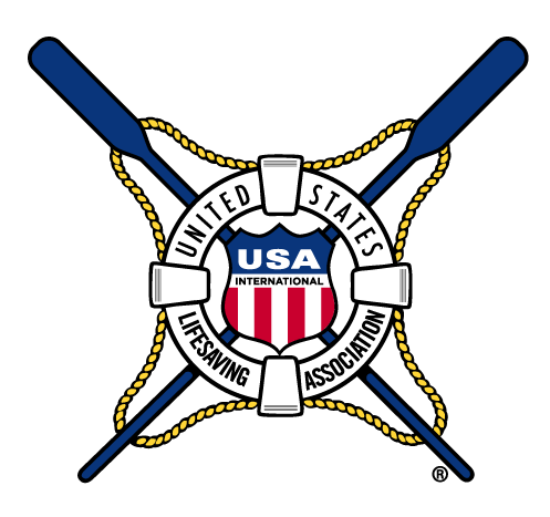 United States Lifesaving Association logo. Links to United States Lifesaving Association website.